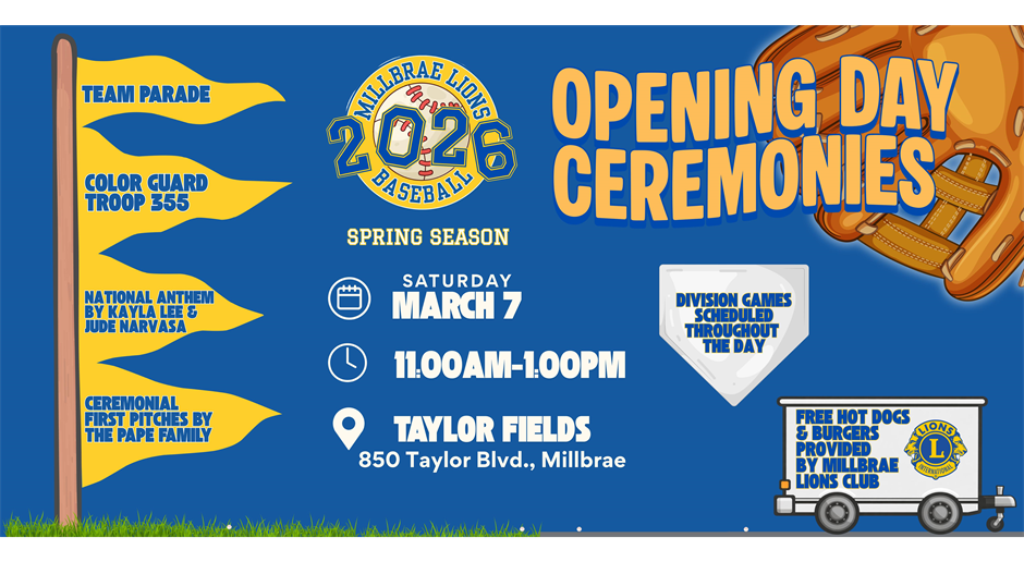 Spring 2026 Opening Day Ceremonies Schedule